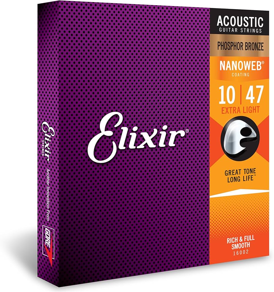 Elixir Acoustic Phosphor Bronze Nanoweb .010-.047