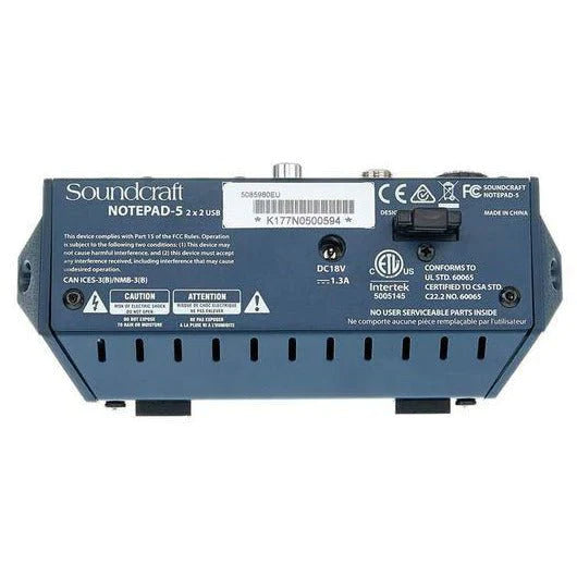 Soundcraft NotePad 5 Mixer