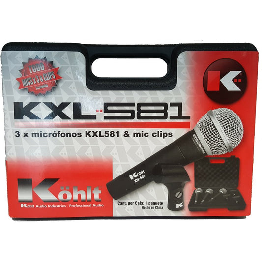 Kohlt KXL-581 Microphone 3 pack